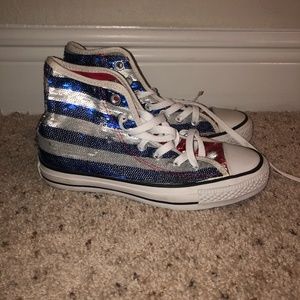 CONVERSE Chuck Taylor Sequin AMERICAN FLAG